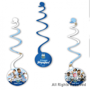 CAMPEONES DEL MUNDO COLGANTE ESPIRAL x 6